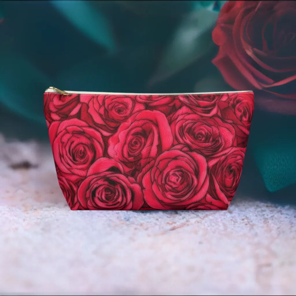 Rose Accessory Pouch w T-bottom