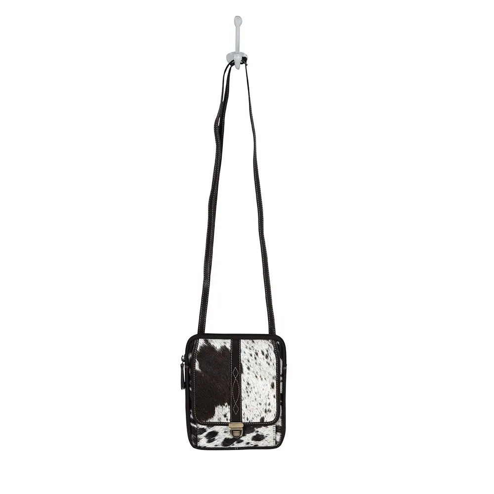 Santa Mesa Mini Leather & Hairon Bag in Dark Hair-on Hide