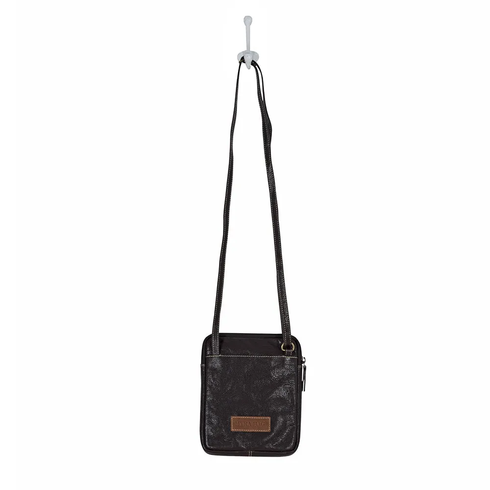 Santa Mesa Mini Leather & Hairon Bag in Dark Hair-on Hide