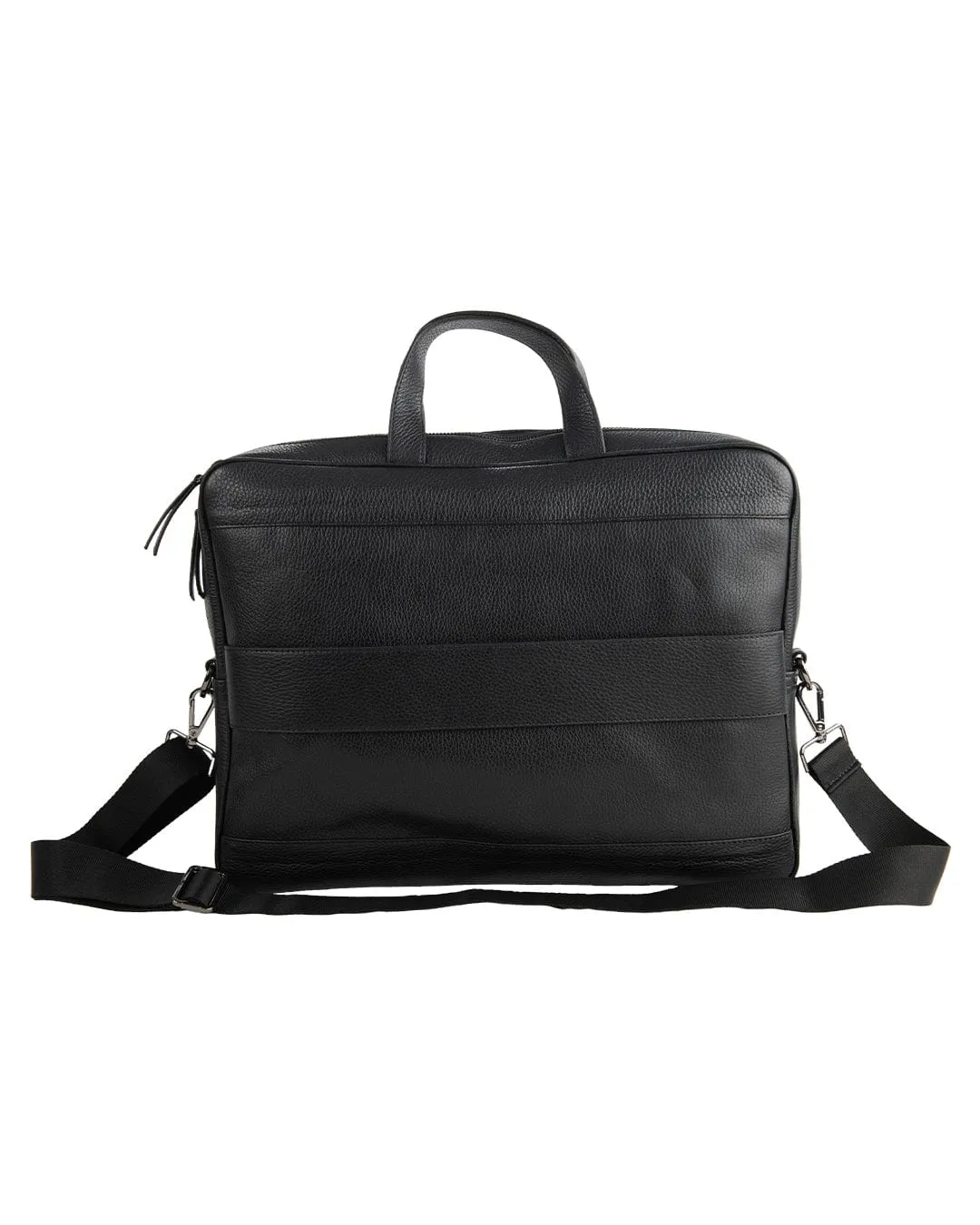 Scotch Grain Leather Black Briefcase