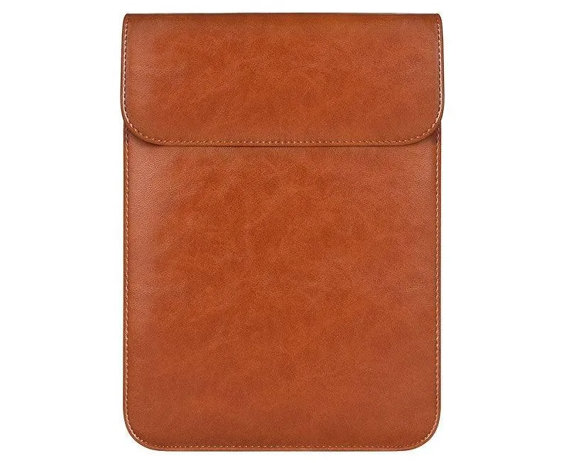 Sleek 2 In 1 Men's Slim Laptop Sleeve- Brown