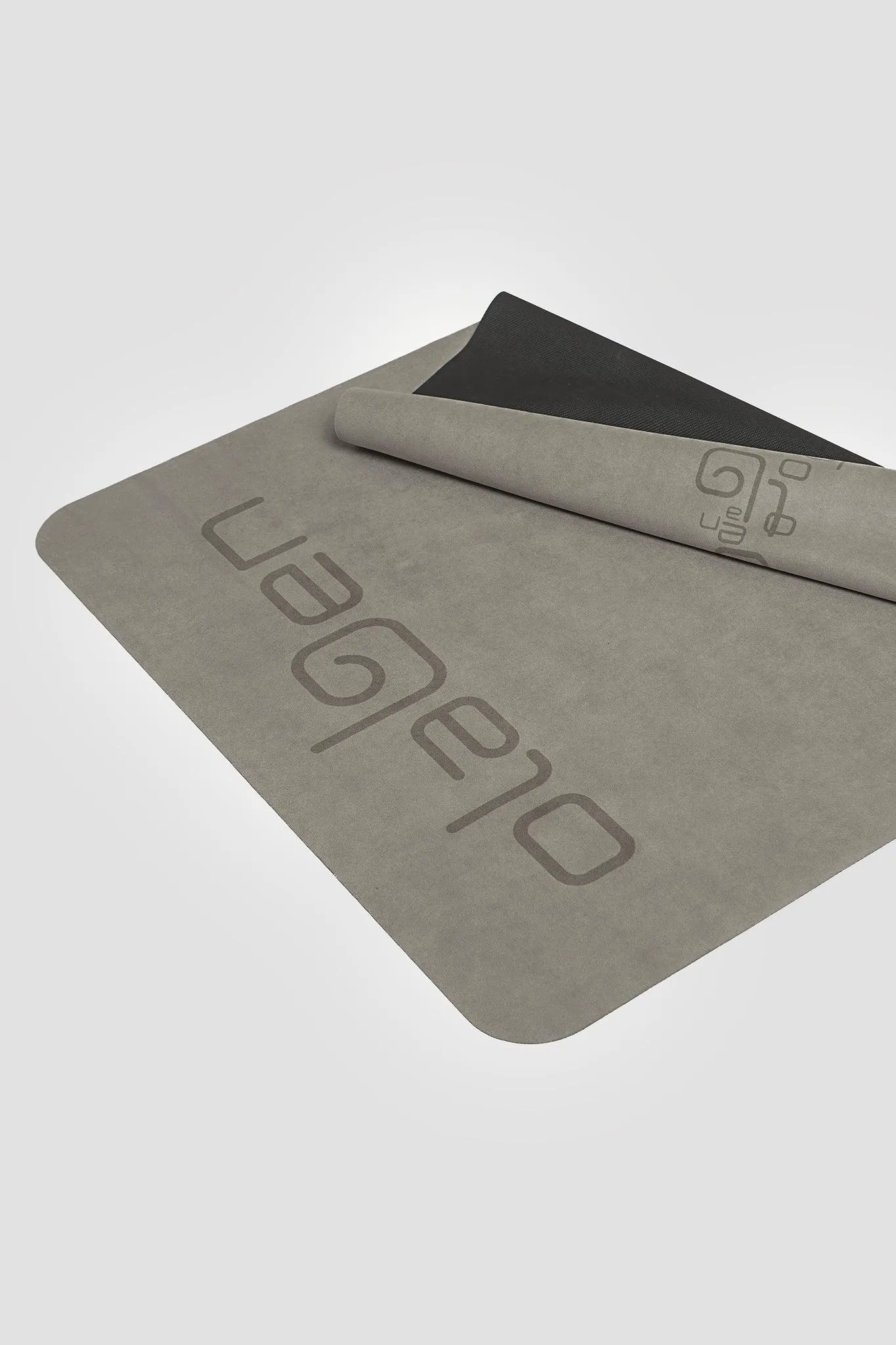 Suede Foldable Travel Yoga Mat - Grey