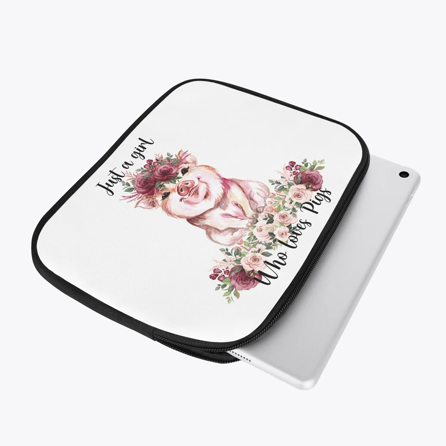 Tablet Sleeve - Just a Girl who Loves Pigs, awd-1353