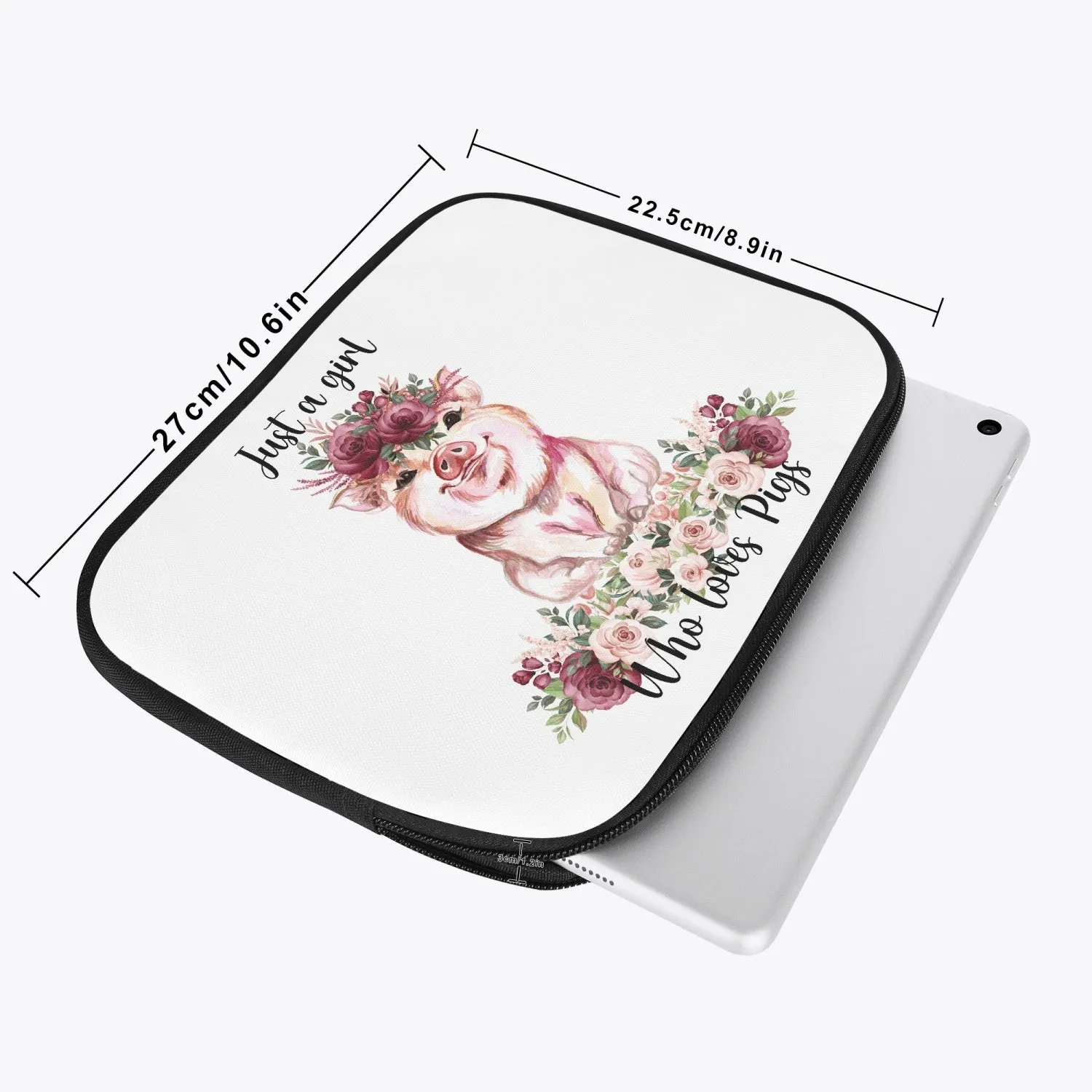 Tablet Sleeve - Just a Girl who Loves Pigs, awd-1353