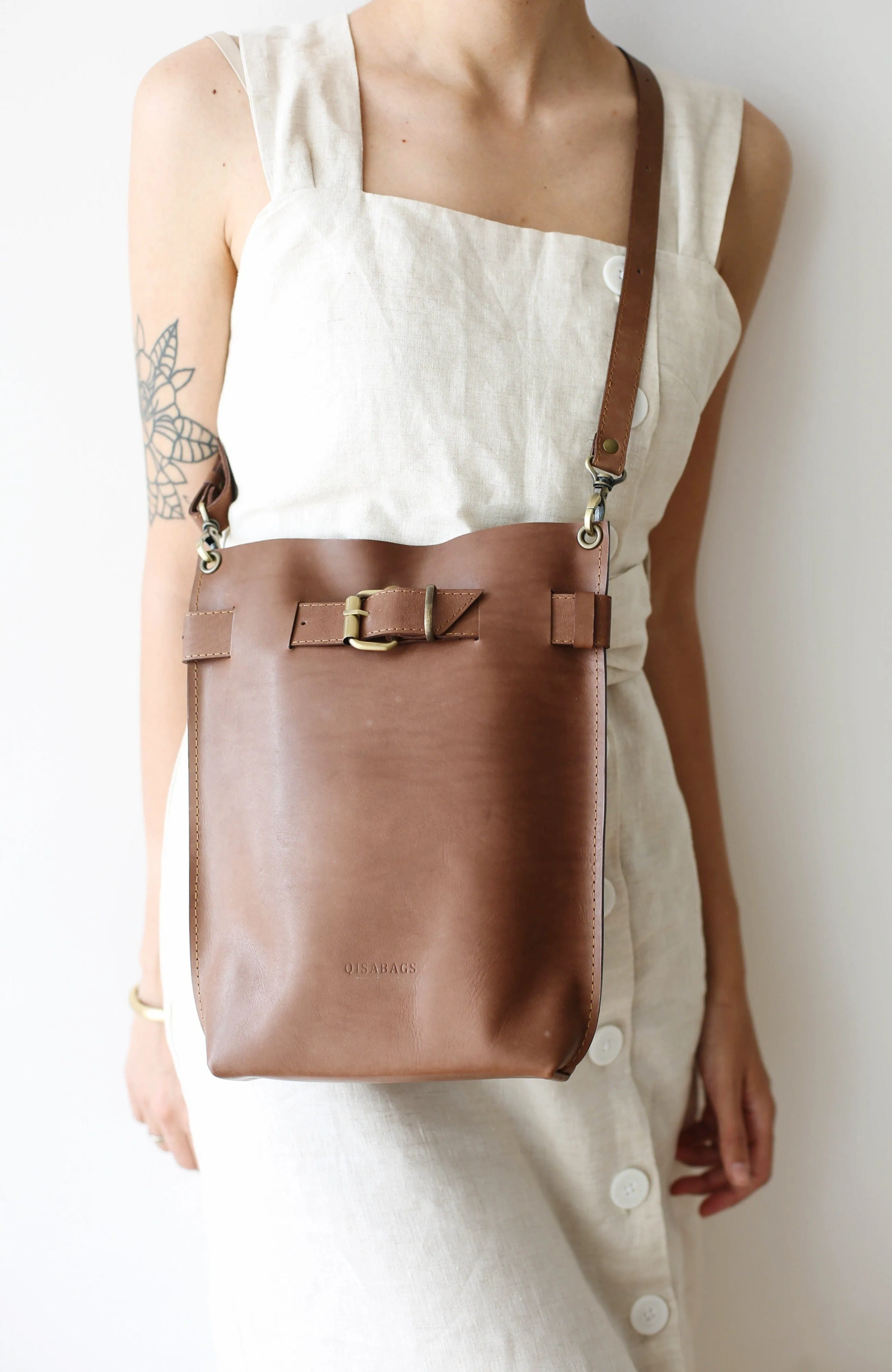 Taupe Leather Bag