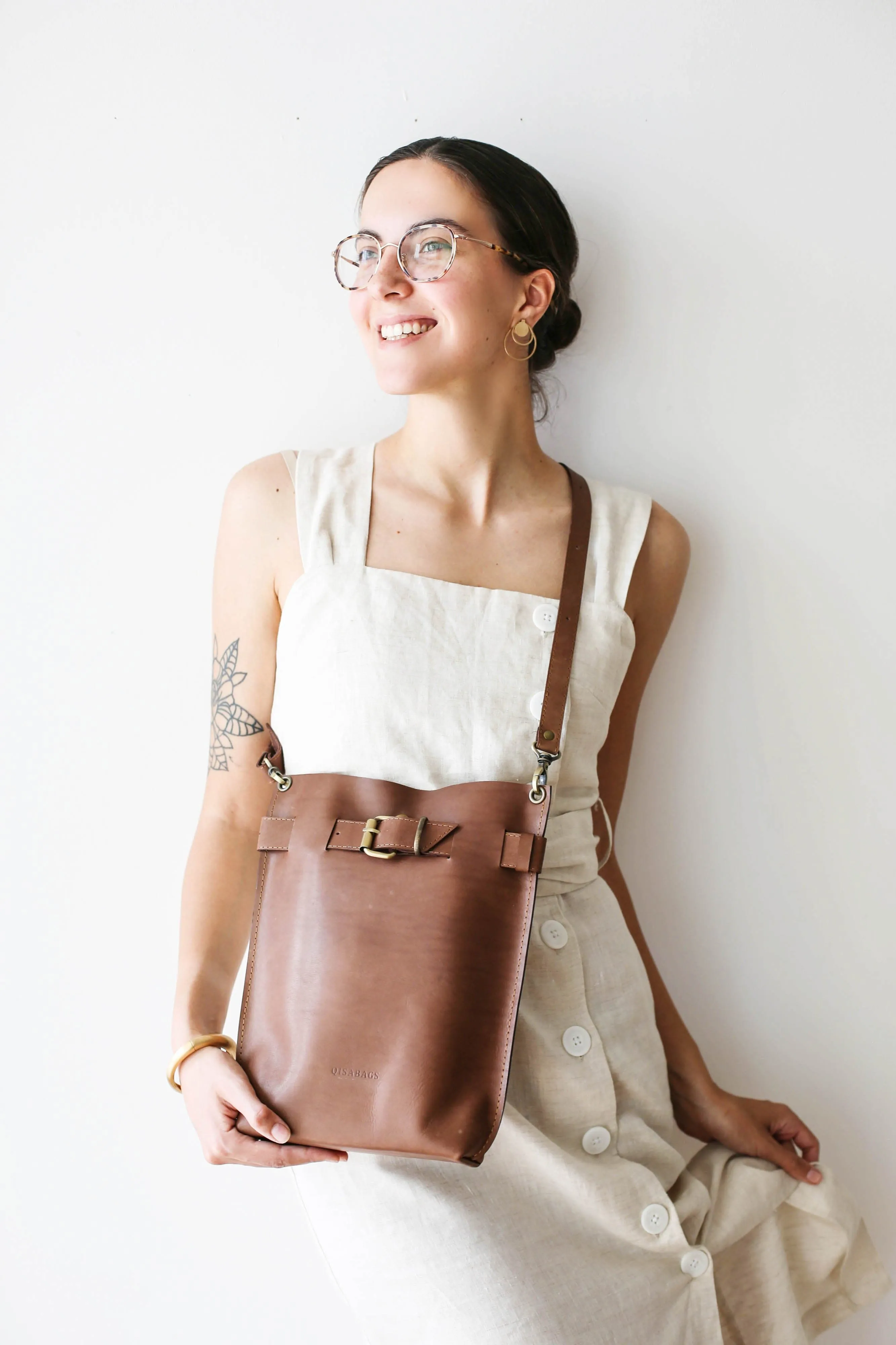 Taupe Leather Bag