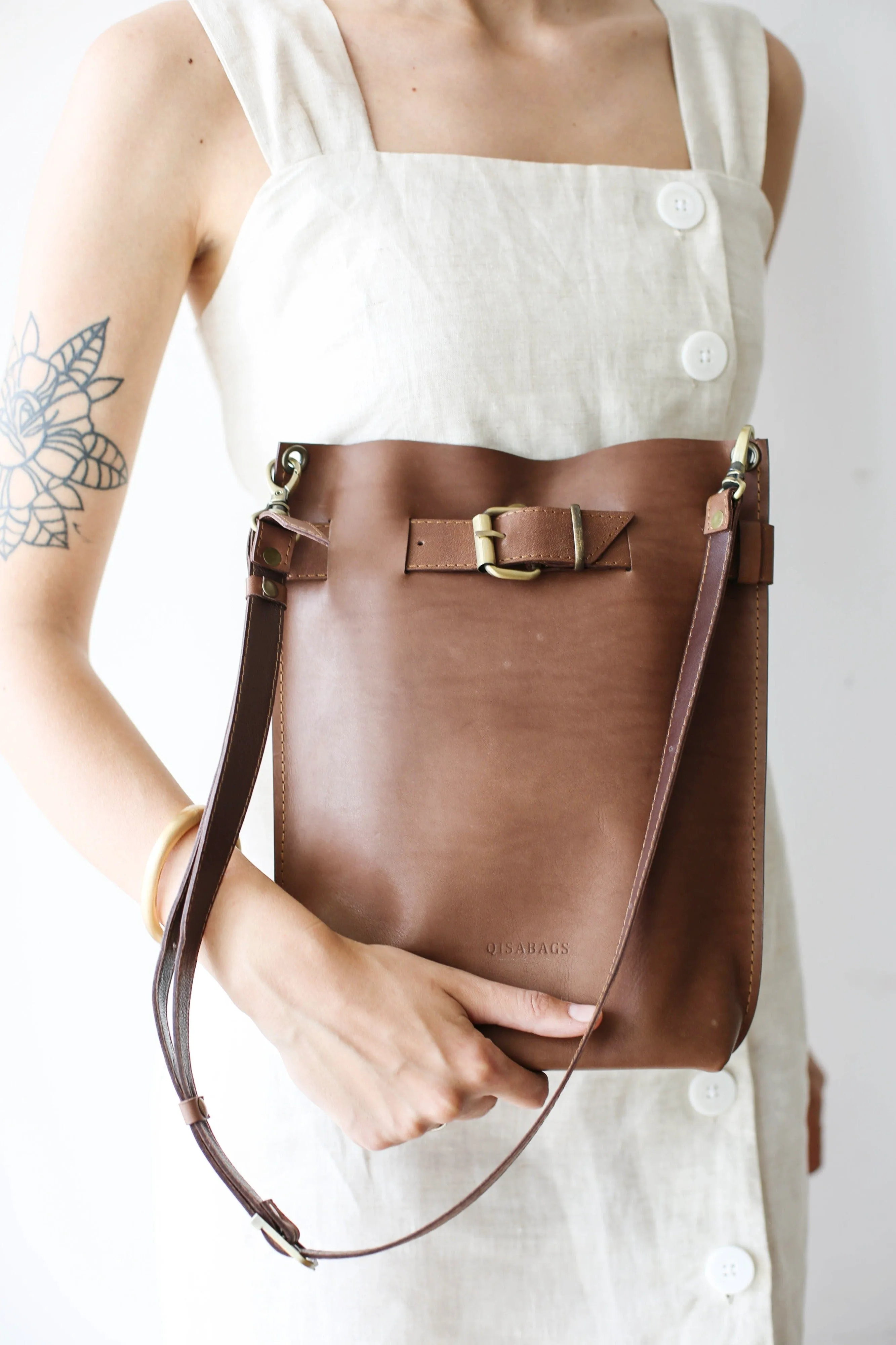 Taupe Leather Bag