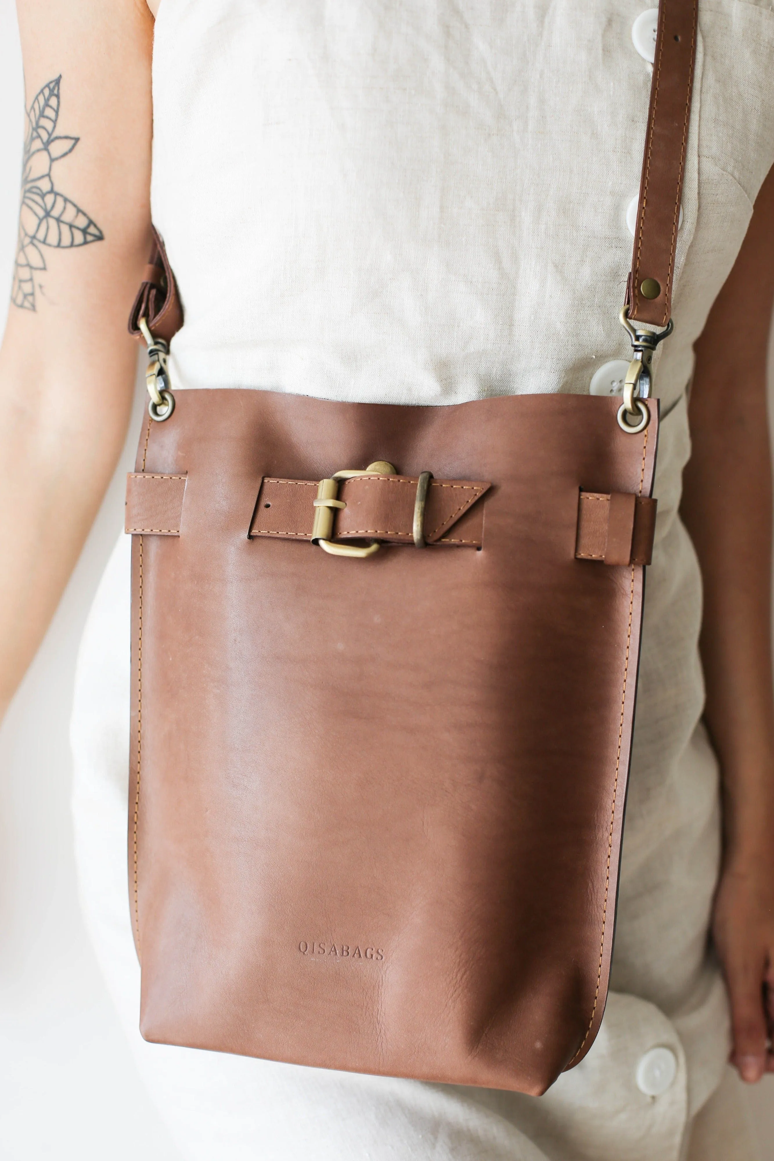 Taupe Leather Bag