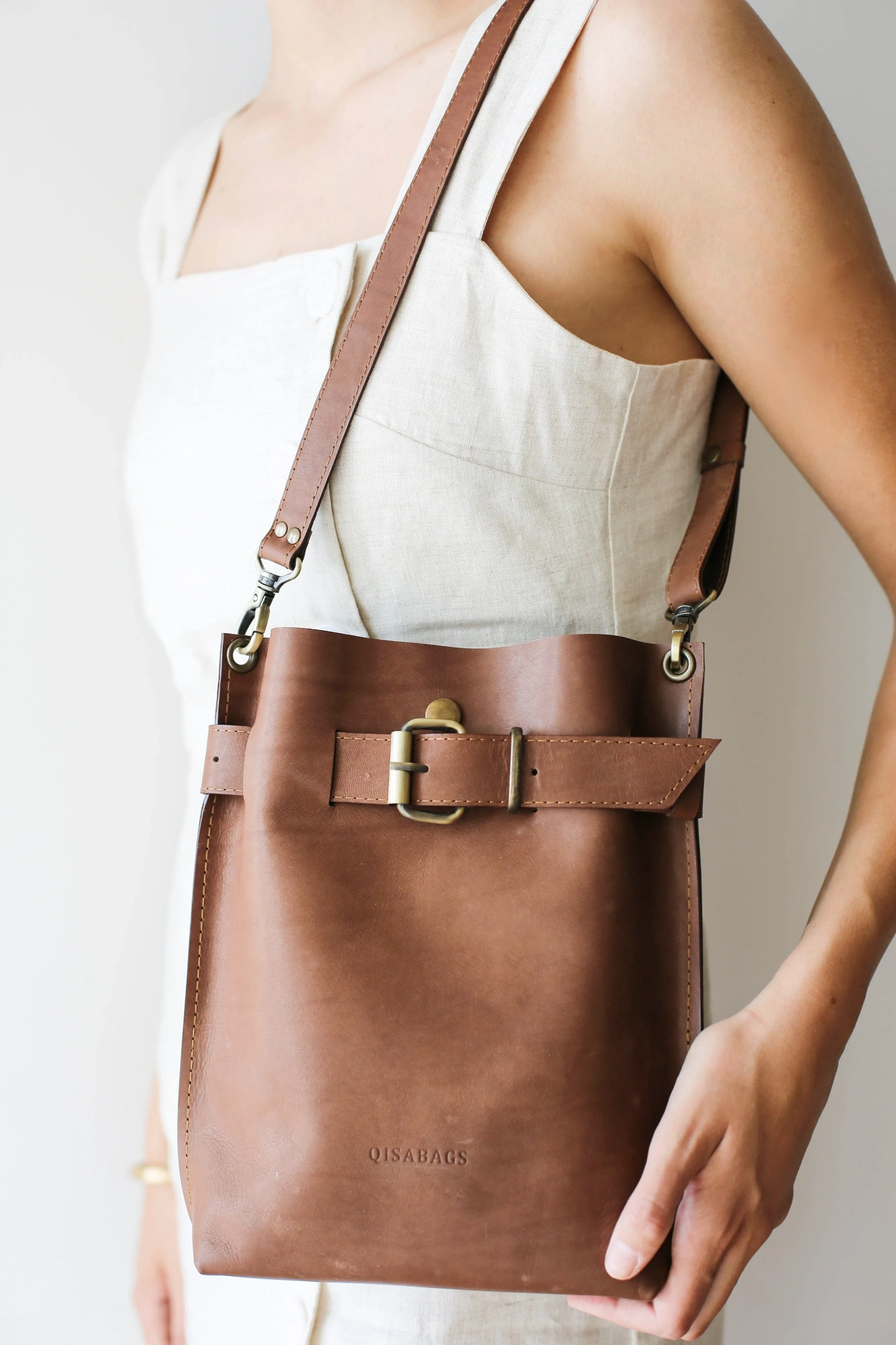 Taupe Leather Bag