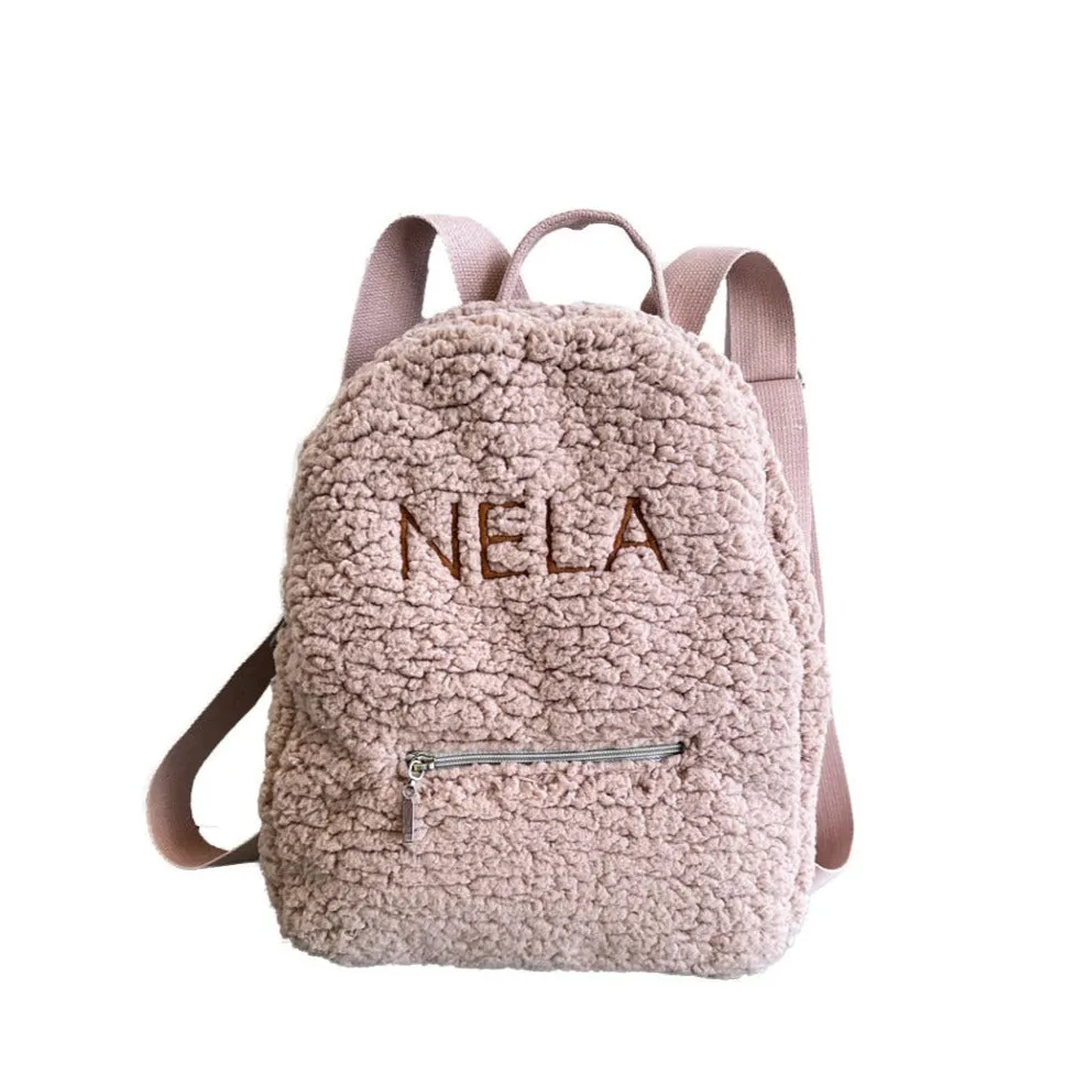 Teddy Embroidered Personalised Backpack