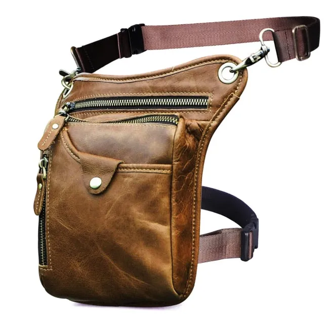 TEEK - Genuine Leather Mens Leg Bag | Variety Colors