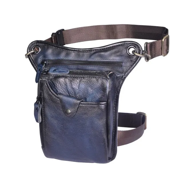 TEEK - Genuine Leather Mens Leg Bag | Variety Colors