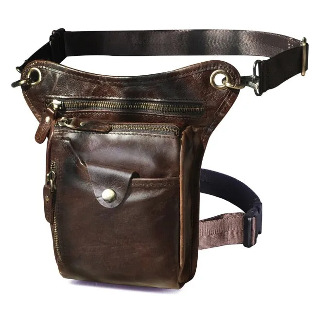 TEEK - Genuine Leather Mens Leg Bag | Variety Colors