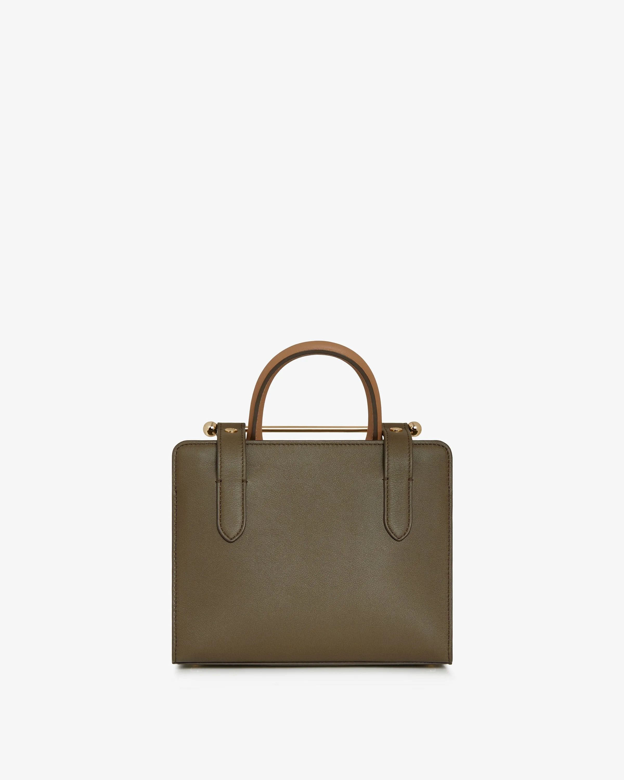 The Strathberry Mini Tote - Khaki/Caramel/Diamond