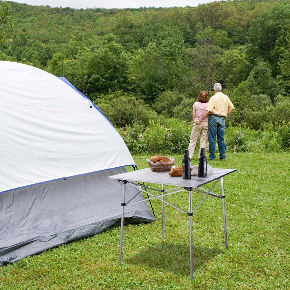 TheLAShop Aluminum Folding Camping Table Picnic Table 27x27.5in