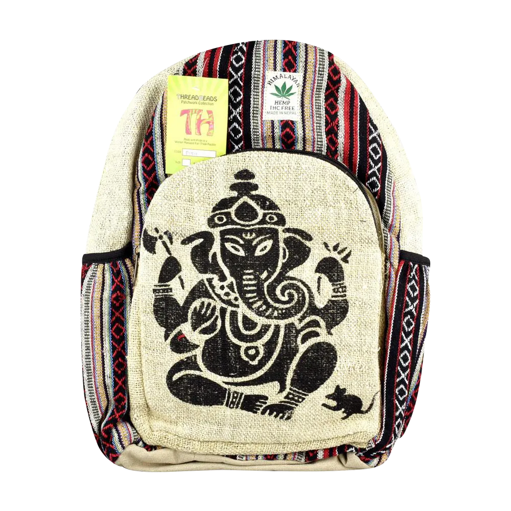 ThreadHeads Himalayan Hemp Ganesha Backpack