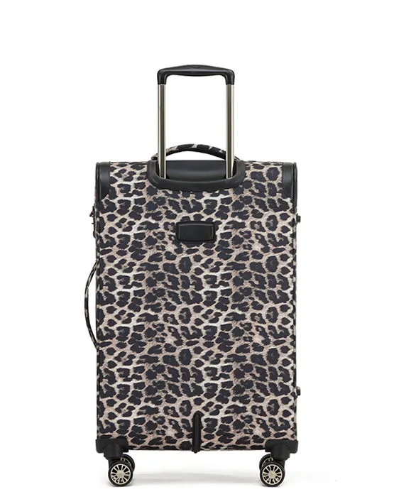 Tosca So Lite 3.0 Medium 66cm Softside Leopard Print Trolley AIR4044M