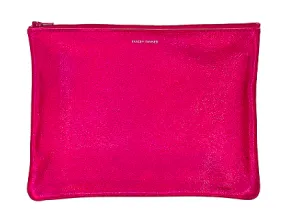 TRACEY TANNER | Iridescent Hologram Fuchsia Basic Zip