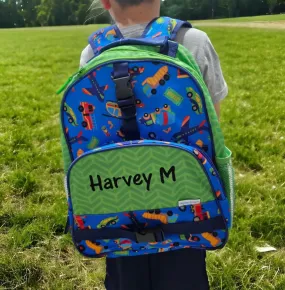 Transport Print Personalised Backpack