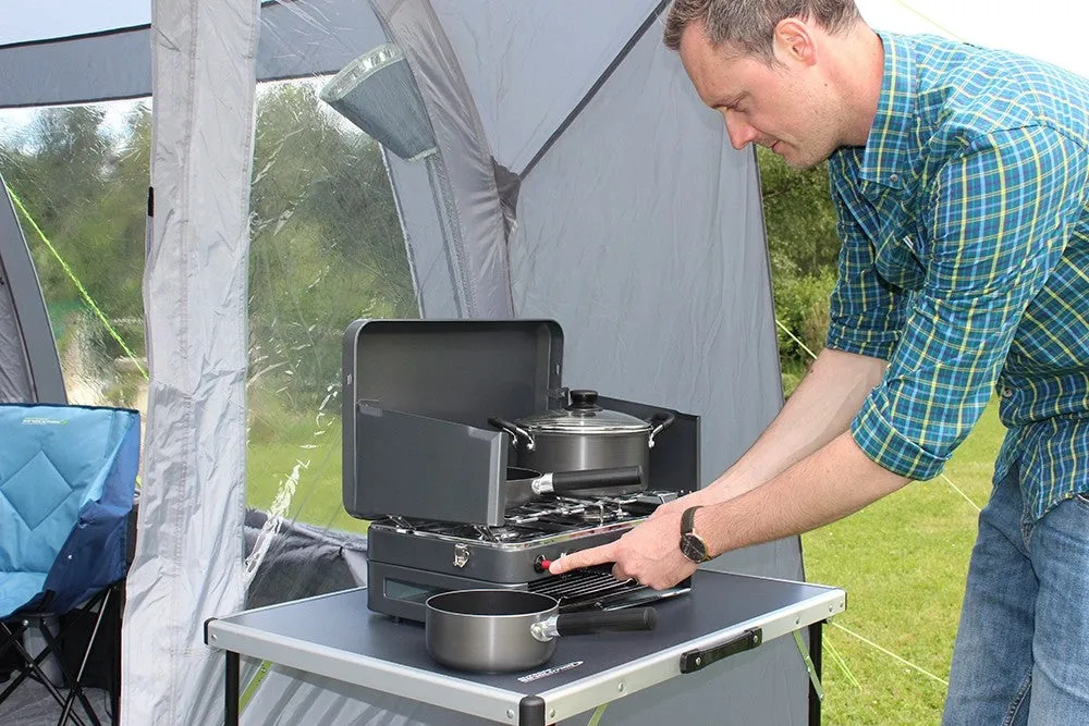 Twin burner camping cooker and grill by Outdoor Revolution