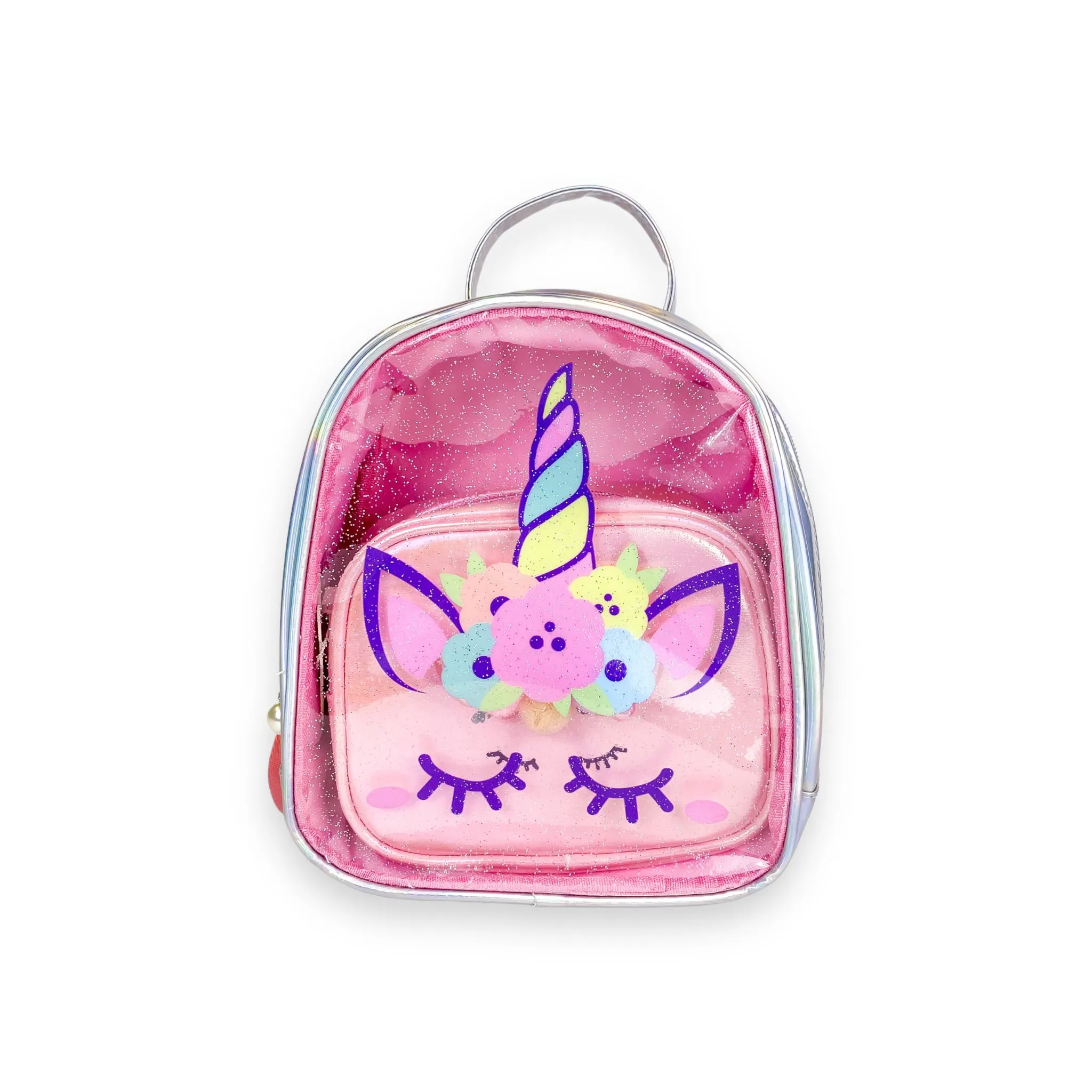 Unicorn Purse & Backpack set Silver/Pink