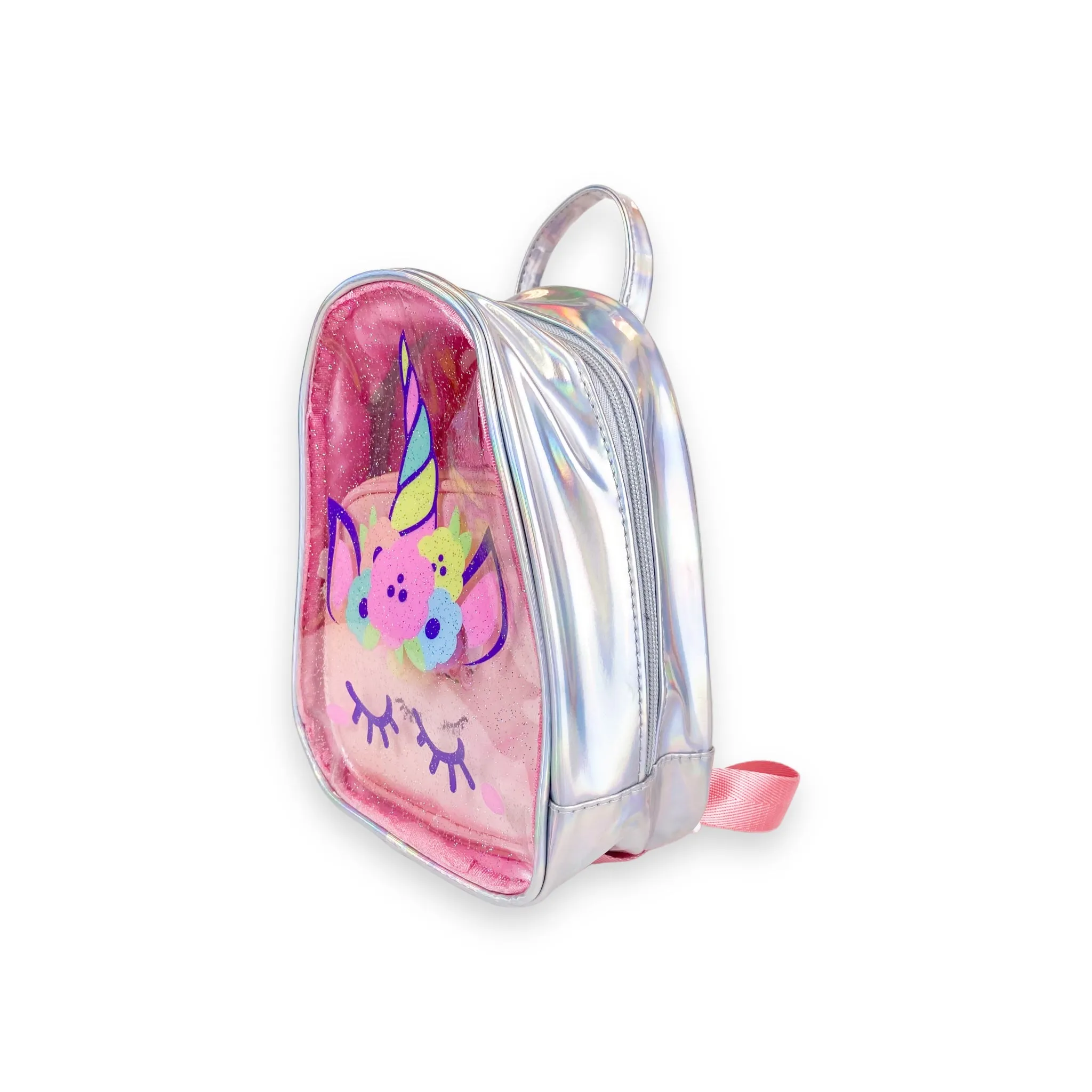 Unicorn Purse & Backpack set Silver/Pink