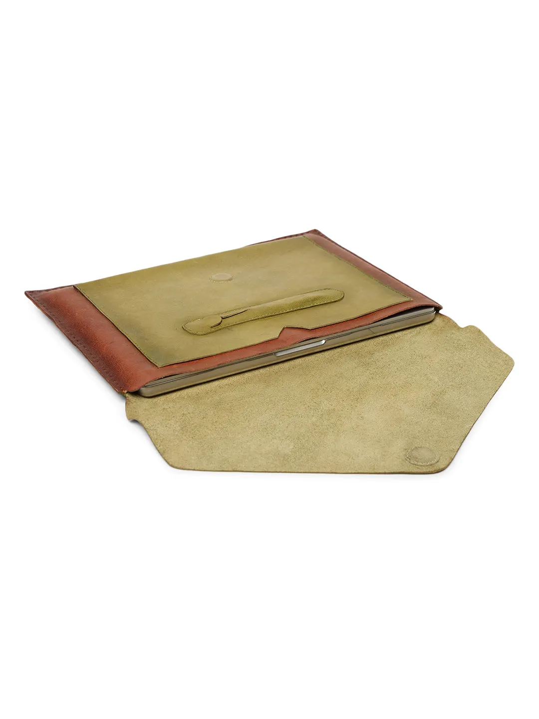 UrbanCraft Olive Leather Laptop Sleeves