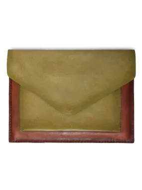 UrbanCraft Olive Leather Laptop Sleeves