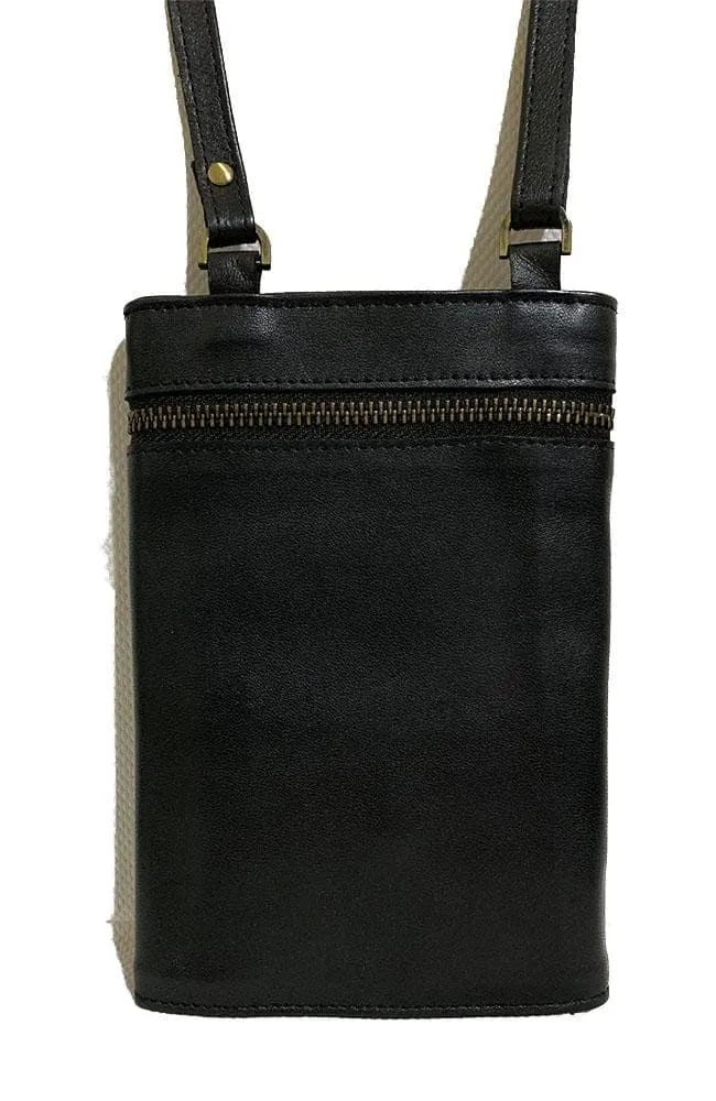 Venice Leather Travel Bag - Black