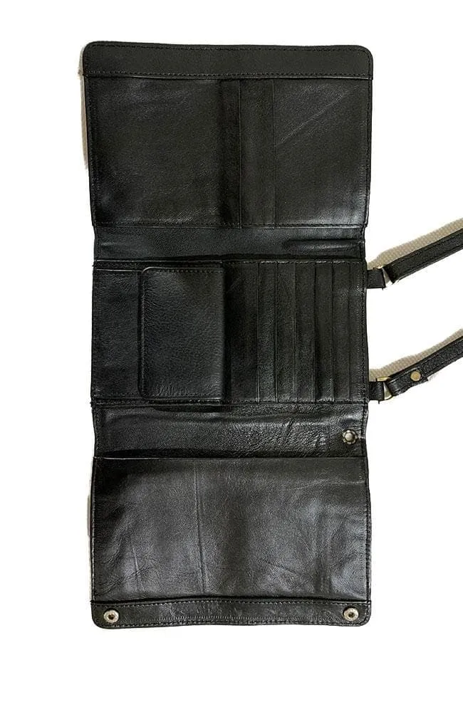 Venice Leather Travel Bag - Black