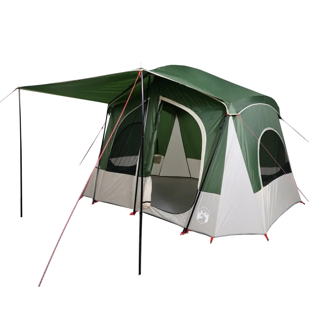 vidaXL Camping Tent Cabin 5-Person Green Waterproof