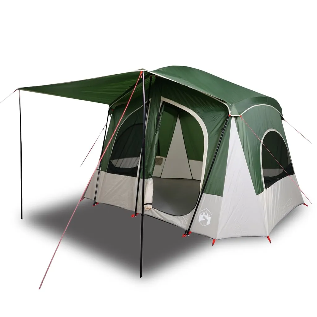 vidaXL Camping Tent Cabin 5-Person Green Waterproof