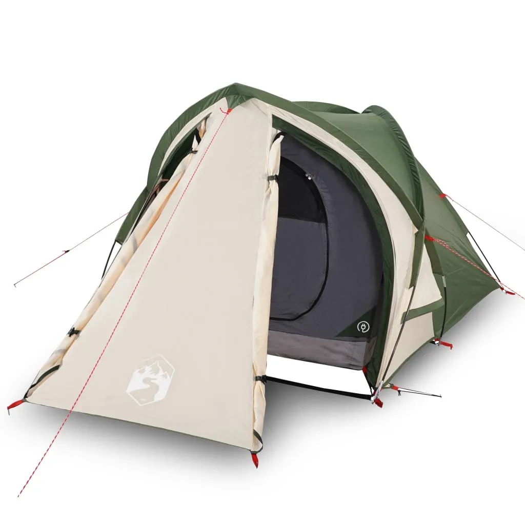 vidaXL Camping Tent Dome 2-Person Green Waterproof