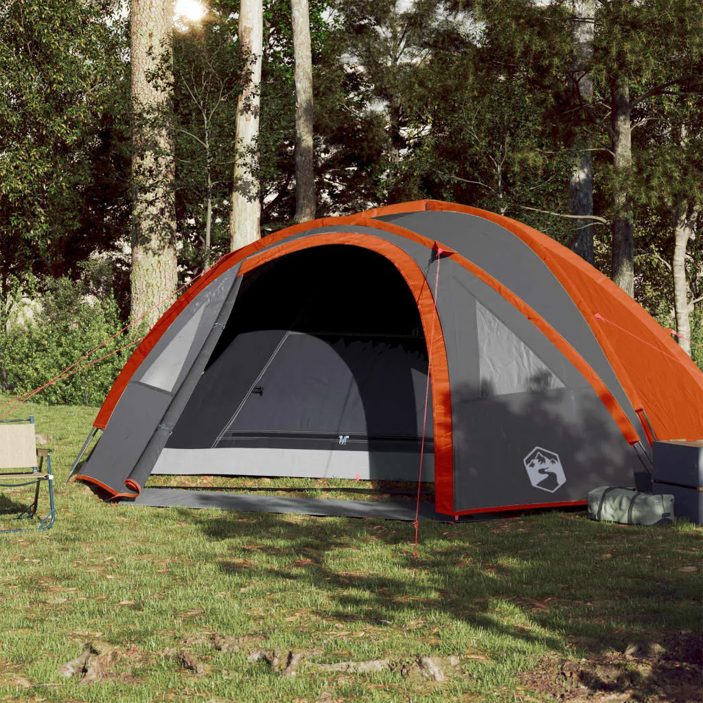 vidaXL Camping Tent Dome 4-Person Orange Waterproof