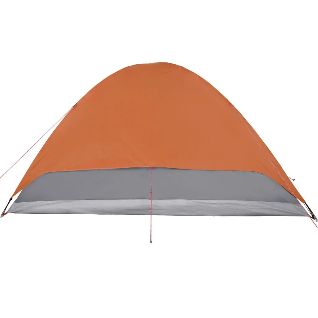 vidaXL Camping Tent Dome 6-Person Orange Waterproof