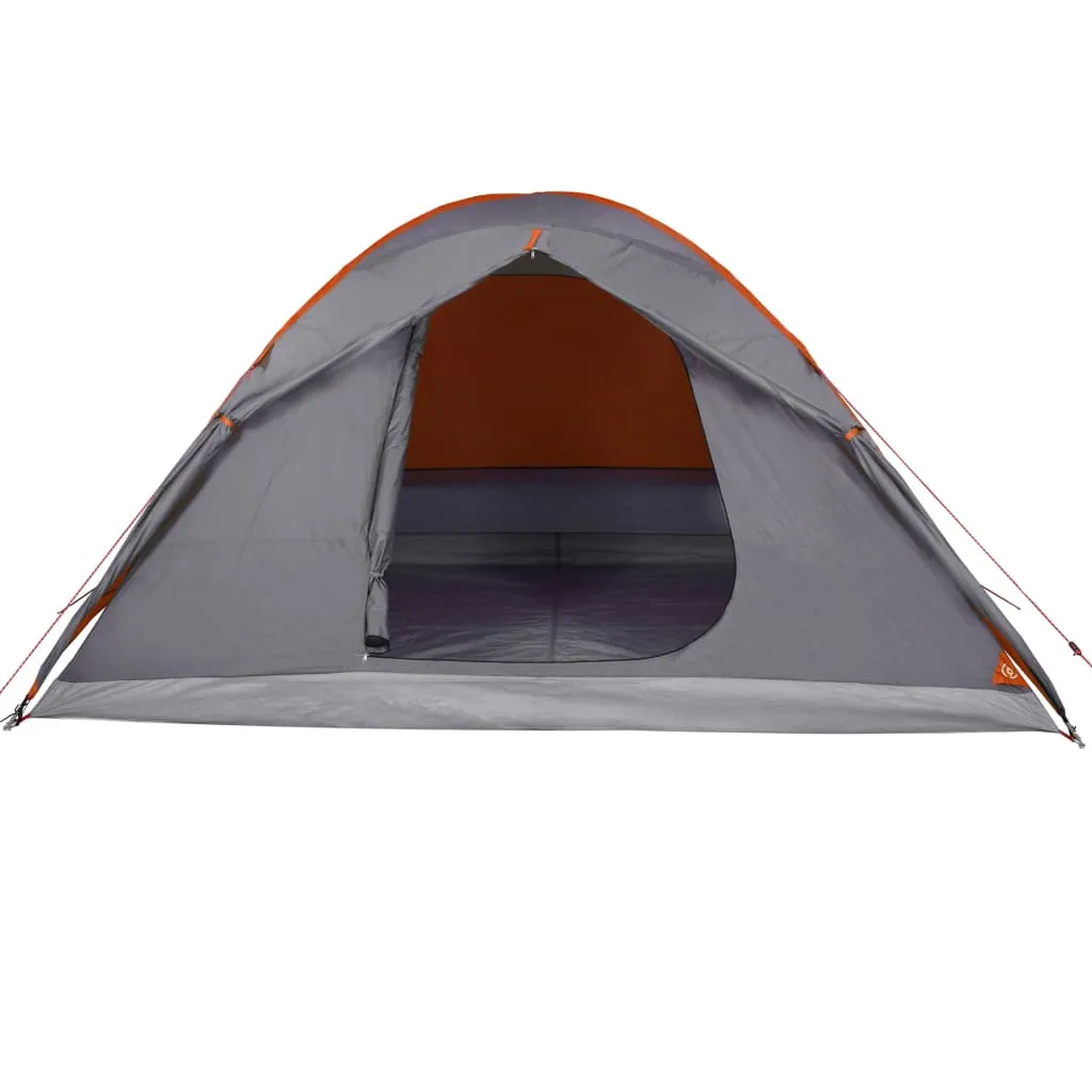 vidaXL Camping Tent Dome 6-Person Orange Waterproof