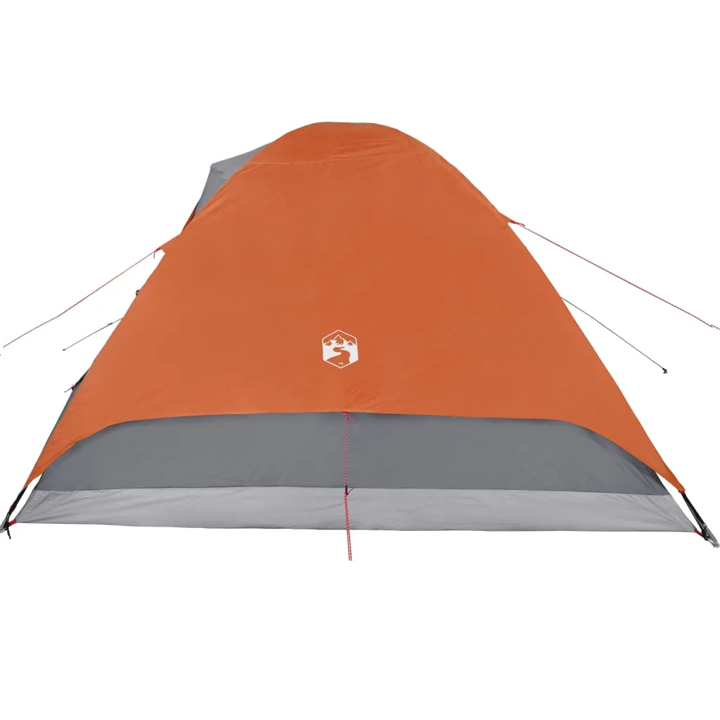 vidaXL Camping Tent Dome 6-Person Orange Waterproof