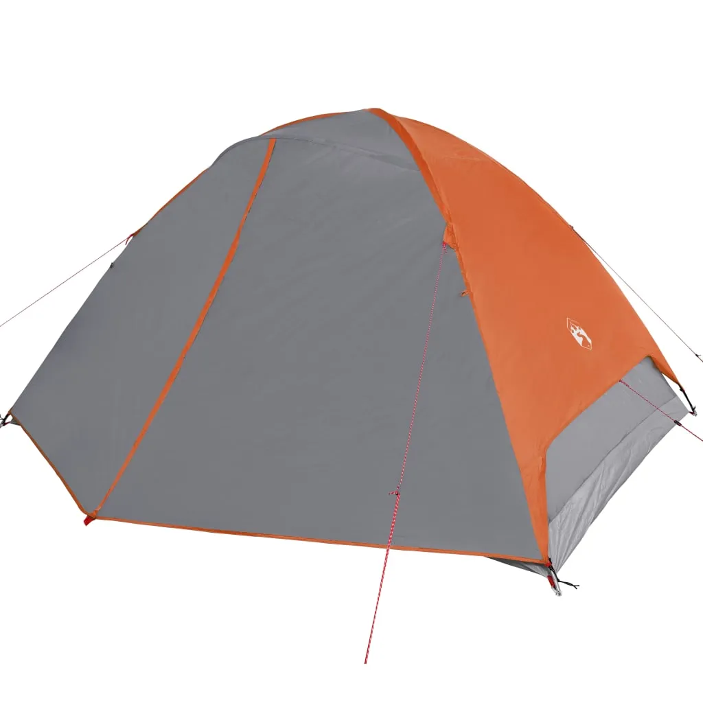 vidaXL Camping Tent Dome 6-Person Orange Waterproof