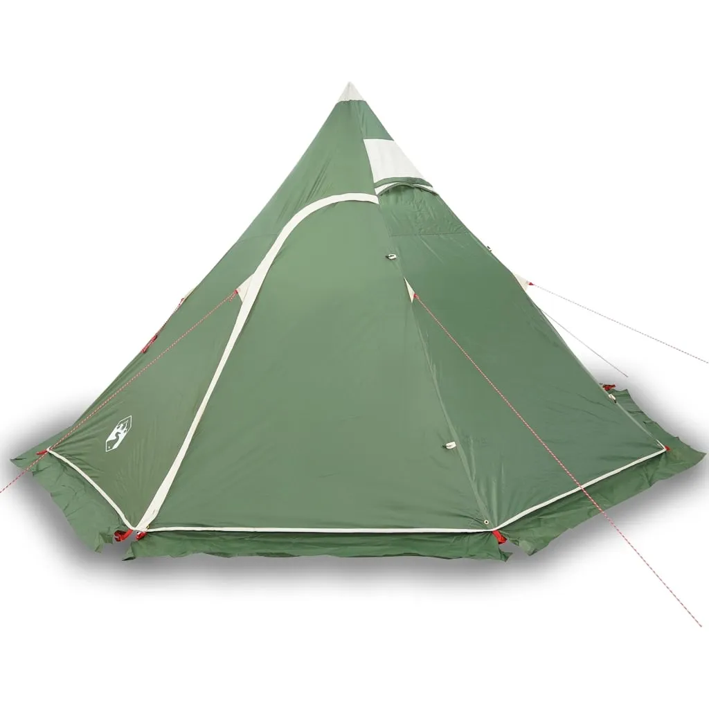 vidaXL Camping Tent Tipi 5-Person Green Waterproof