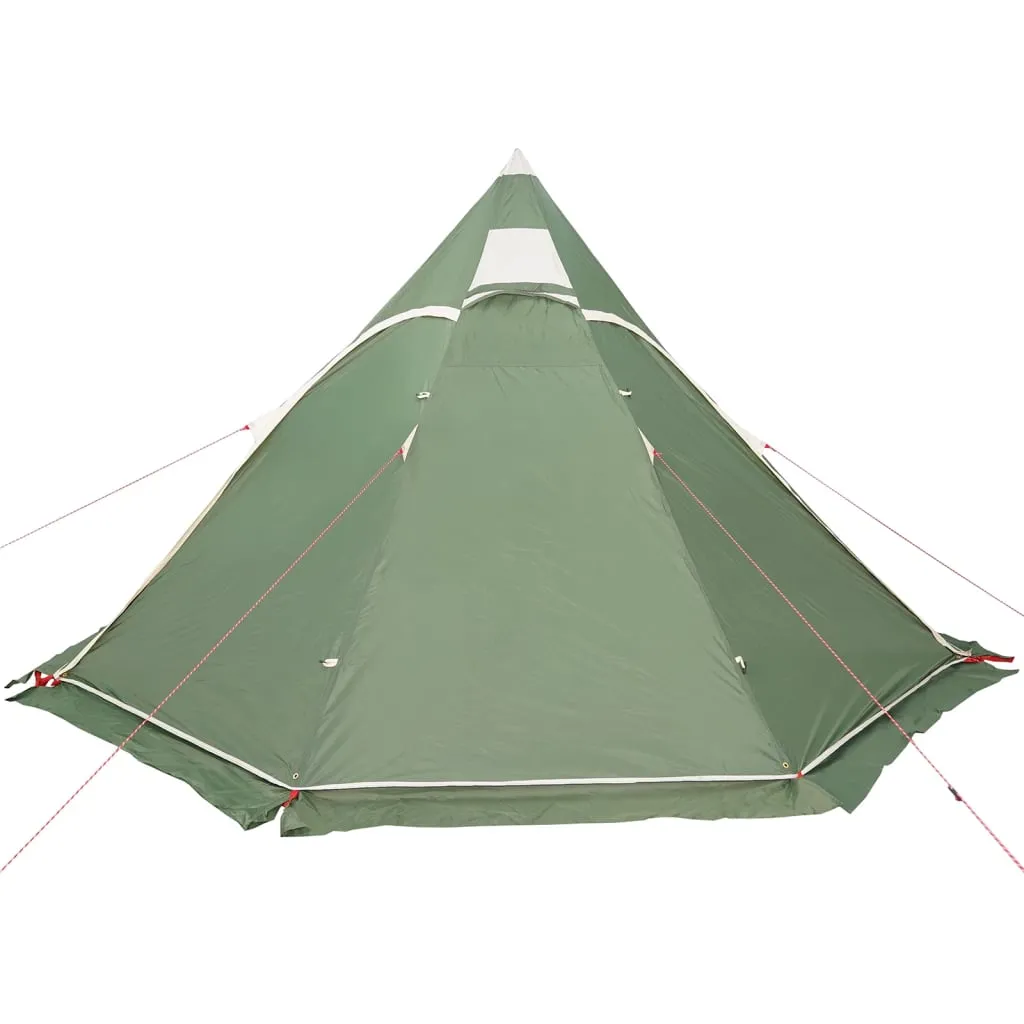 vidaXL Camping Tent Tipi 5-Person Green Waterproof