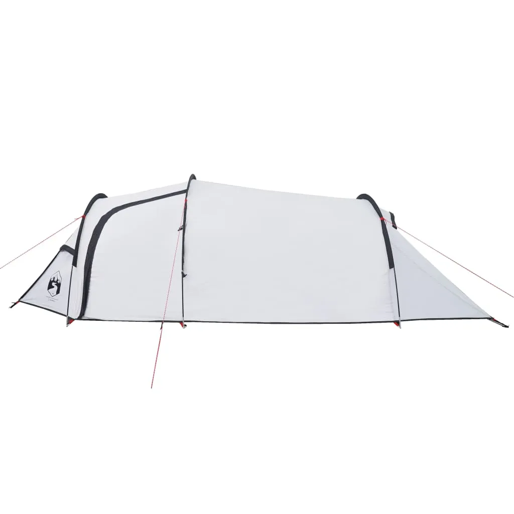 vidaXL Camping Tent Tunnel 2-Person White Blackout Fabric Waterproof