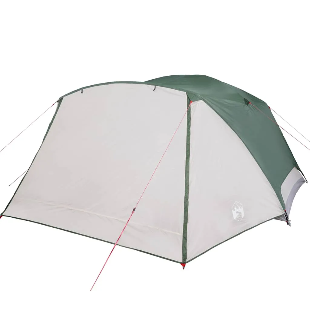 vidaXL Camping Tent with Porch 4-Person Green Waterproof