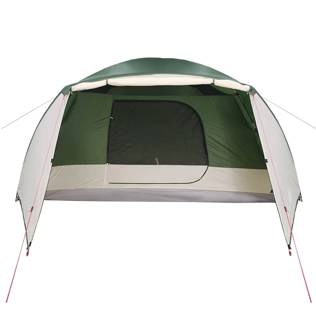 vidaXL Camping Tent with Porch 4-Person Green Waterproof