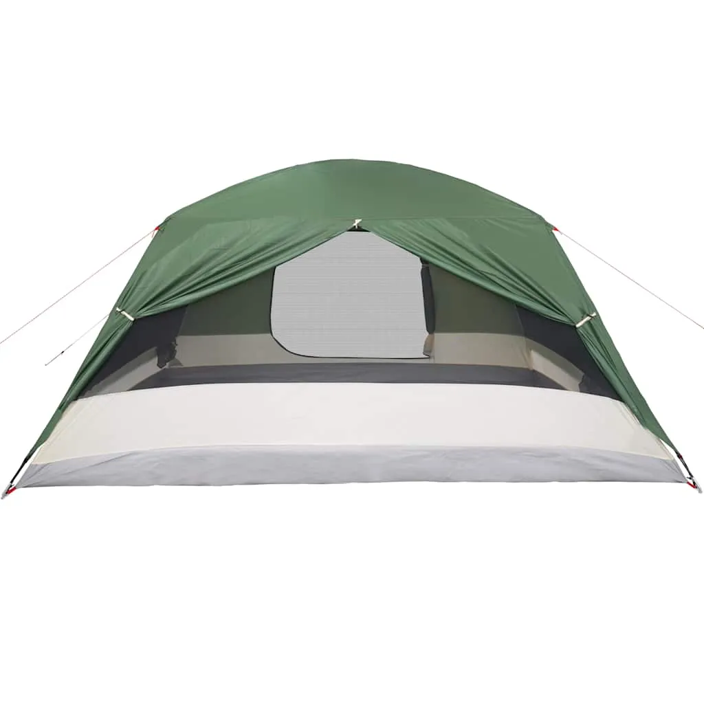 vidaXL Camping Tent with Porch 4-Person Green Waterproof