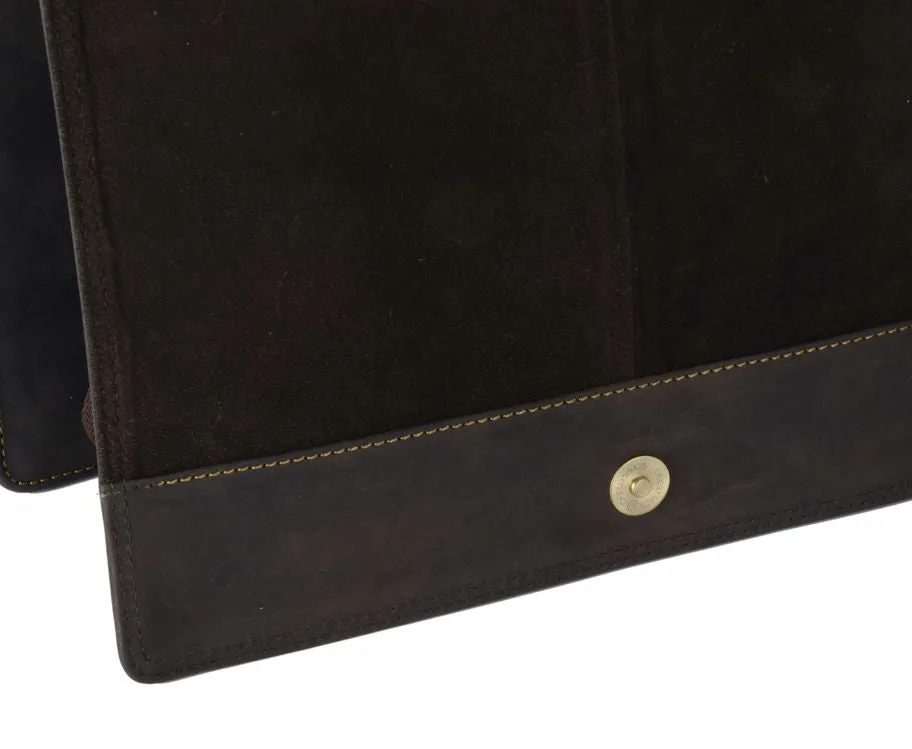 Visconti Leather A5 iPad/Tablet Messenger Bag - Dark Brown