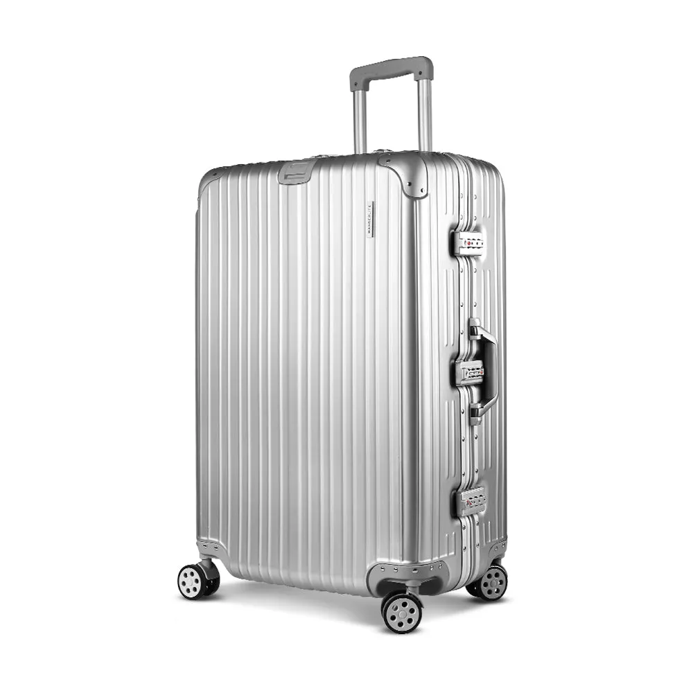 WanderWave 28'' Luggage Travel Suitcase Set TSA Hard Case Lightweight Aluminum