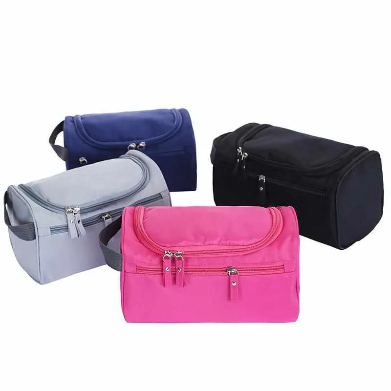 Waterproof Hanging Makeup Bag - Nylon Travel Organizer Cosmetic Bag