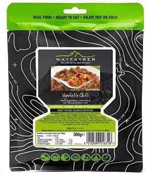 Wayfayrer Vegetable Chilli - Outdoor Camping Ready to Eat Meal Pouch