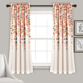 Weeping Flower Light Filtering Window Curtain Set