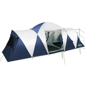 Weisshorn 12 Person Canvas Dome Camping Tent | Navy & Grey